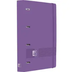 (400195368) OXFORD EUROPEANBINDER LIVE&GO CARPETA ANILLAS 4X35 A4+ C/RECAMBIO 5X5 WRITE&ERASE POLYFOAM LILA