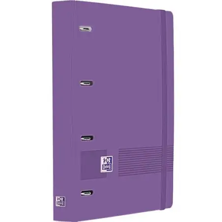 (400195368) OXFORD EUROPEANBINDER LIVE&GO CARPETA ANILLAS 4X35 A4+ C/RECAMBIO 5X5 WRITE&ERASE POLYFOAM LILA