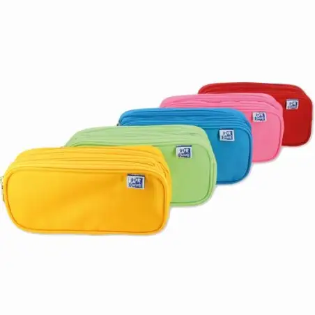 (400161345) OXFORD ESTUCHE KANGOO KIDS TRIPLE 3 CREMALLERAS POLIÉSTER C/SURTIDOS