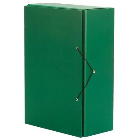 (971104) PARDO CARPETA DE PROYECTOS LOMO 120MM CIERRE GOMA C/GANCHILLO EXTRA FORRADO VERDE