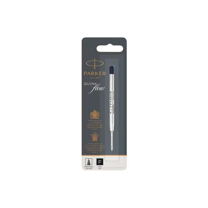 (1950367) PARKER RECAMBIO DE BOLÍGRAFO QUINKFLOW PUNTA DE BOLA F NEGRO -BLISTER-