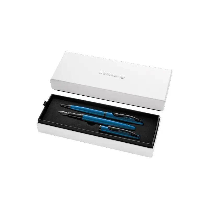 (400198413) PELIKAN SET BOLÍGRAFO + ESTILOGRÁFICA JAZZ NOBLE ELEGANCE TINTA AZUL COLOR AGUAMARINA ESTUCHE DE REGALO