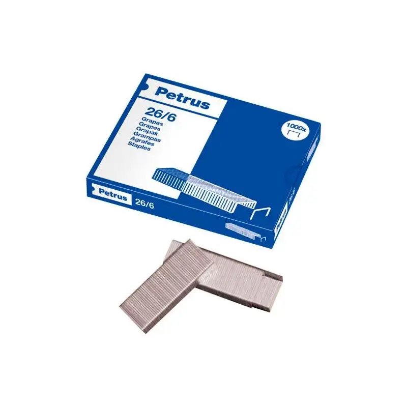 (55711) PETRUS GRAPAS 26/6 GALVANIZADAS -CAJA DE 1000-