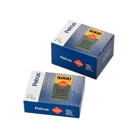 (77508) PETRUS GRAPAS 530/8 COBREADAS PARA CLAVADORA -CAJA DE 5000-