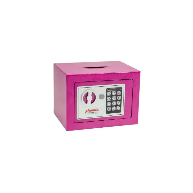 (SS0721EP) PHOENIX CAJA DE SEGURIDAD COMPACT HOME OFFICE 170X230X170MM 5L CERRADURA ELECTRÓNICA ROSA