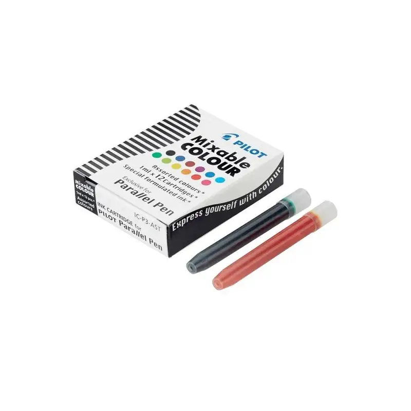 (IC-P3-AST) PILOT CARTUCHO RECAMBIO PARA PARALELL PEN COLORES SURTIDOS CAJA 12 UD