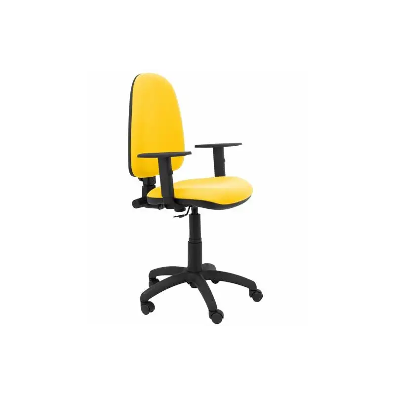 (04CPBALI100B10) PIQUERAS Y CRESPO SILLA AYNA GIRATORIA C.PERMANENTE BRAZOS REGULABLES TEJIDO BALI AMARILLO