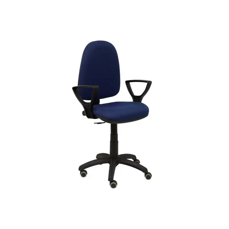 (04CPBALI200BGOLFRP) PIQUERAS Y CRESPO SILLA AYNA GIRATORIA C.PERMANENTE BRAZOS FIJOS TEJIDO BALI AZUL MARINO