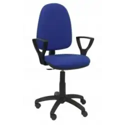 (04CPBALI229BGOLF) PIQUERAS Y CRESPO SILLA AYNA GIRATORIA C.PERMANENTE BRAZOS FIJOS TEJIDO BALI AZUL