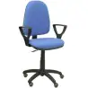 (04CPBALI261BGOLFRP) PIQUERAS Y CRESPO SILLA AYNA GIRATORIA C.PERMANENTE BRAZOS FIJOS TEJIDO BALI AZUL CLARO