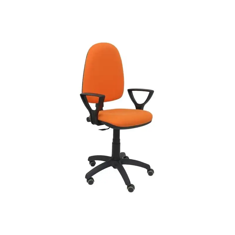 (04CPBALI308BGOLFRP) PIQUERAS Y CRESPO SILLA AYNA GIRATORIA C.PERMANENTE BRAZOS FIJOS RUEDAS DE PARQUÉ TEJIDO BALI NARANJA