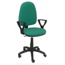 (04CPBALI456BGOLF) PIQUERAS Y CRESPO SILLA AYNA GIRATORIA C. PERMANENTE BRAZOS FIJOS TEJIDO BALI VERDE