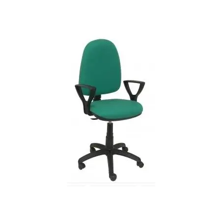 (04CPBALI456BGOLF) PIQUERAS Y CRESPO SILLA AYNA GIRATORIA C. PERMANENTE BRAZOS FIJOS TEJIDO BALI VERDE