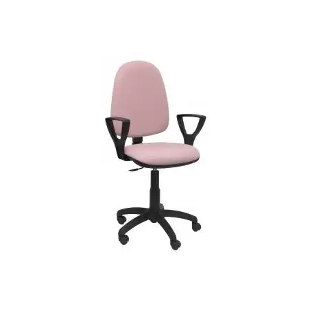 (04CPBALI710BGOLF) PIQUERAS Y CRESPO SILLA AYNA GIRATORIA C. PERMANENTE BRAZOS FIJOS TEJIDO BALI ROSA PALO