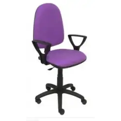 (04CPBALI82BGOLF) PIQUERAS Y CRESPO SILLA AYNA GIRATORIA C. PERMANENTE BRAZOS FIJOS TEJIDO BALI LILA