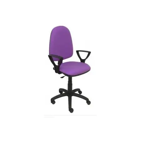 (04CPBALI82BGOLF) PIQUERAS Y CRESPO SILLA AYNA GIRATORIA C. PERMANENTE BRAZOS FIJOS TEJIDO BALI LILA