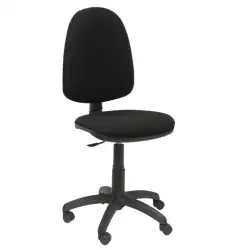 (04CPBALI840) PIQUERAS Y CRESPO SILLA AYNA GIRATORIA CONTACTO PERMANENTE TEJIDO BALI NEGRO