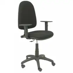 (04CPBALI840B10) PIQUERAS Y CRESPO SILLA AYNA GIRATORIA C. PERMANENTE BRAZOS REGULABLES TEJIDO BALI NEGRO