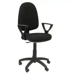 (04CPBALI840BGOLF) PIQUERAS Y CRESPO SILLA AYNA GIRATORIA C.PERMANENTE BRAZOS FIJOS TEJIDO BALI NEGRO