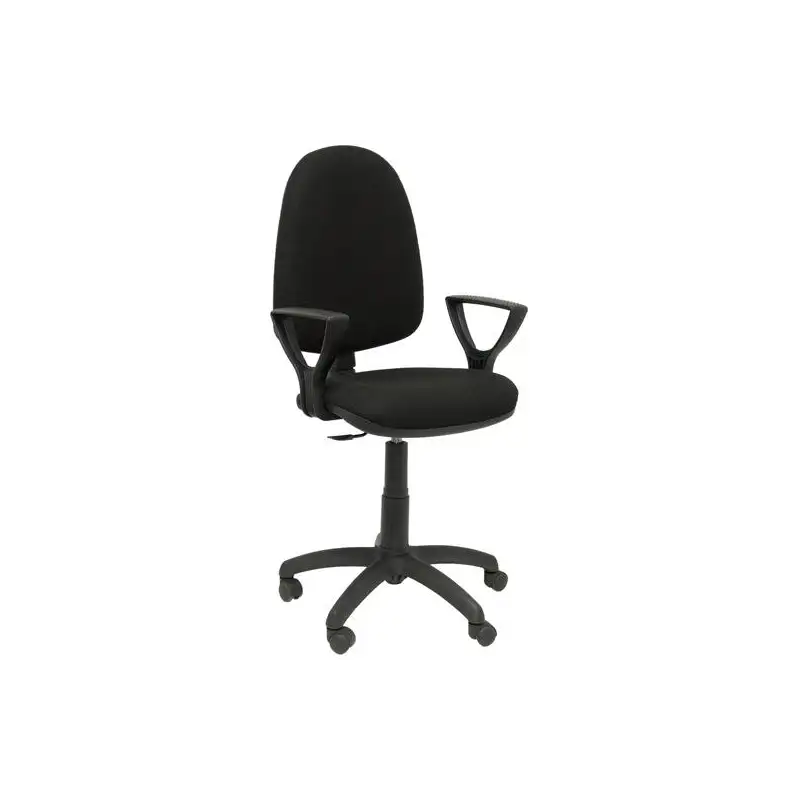 (04CPBALI840BGOLFRF) PIQUERAS Y CRESPO SILLA AYNA GIRATORIA C. PERMANENTE BRAZOS FIJOS RUEDAS AUTOFRENANTES BALI NEGRO