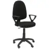 (04CPBALI840BGOLFRF) PIQUERAS Y CRESPO SILLA AYNA GIRATORIA C. PERMANENTE BRAZOS FIJOS RUEDAS AUTOFRENANTES BALI NEGRO