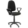 (04CPBALI840BGOLFRP) PIQUERAS Y CRESPO SILLA AYNA GIRATORIA C. PERMANENTE BRAZOS FIJOS RUEDAS DE PARQUÉ TEJIDO BALI NEGRO