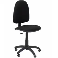 (04CPBALI840RP) PIQUERAS Y CRESPO SILLA AYNA GIRATORIA C. PERMANENTE RUEDAS DE PARQUÉ TEJIDO BALI NEGRO