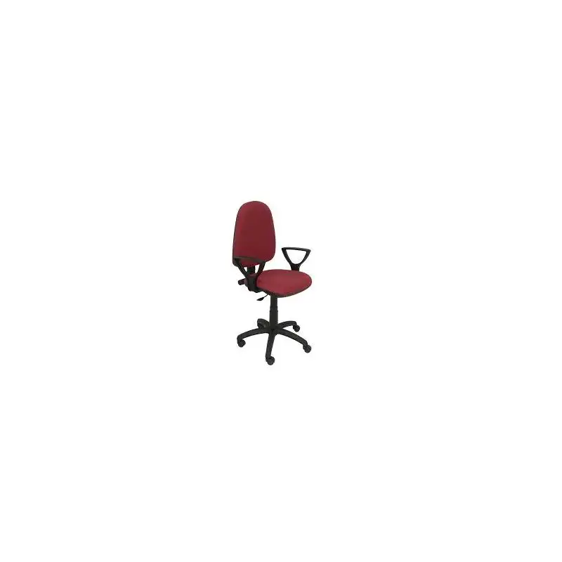 (04CPBALI933BGOLF) PIQUERAS Y CRESPO SILLA AYNA GIRATORIA C. PERMANENTE BRAZOS FIJOS TEJIDO BALI GRANATE