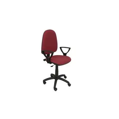 (04CPBALI933BGOLF) PIQUERAS Y CRESPO SILLA AYNA GIRATORIA C. PERMANENTE BRAZOS FIJOS TEJIDO BALI GRANATE