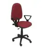 (04CPBALI933BGOLF) PIQUERAS Y CRESPO SILLA AYNA GIRATORIA C. PERMANENTE BRAZOS FIJOS TEJIDO BALI GRANATE