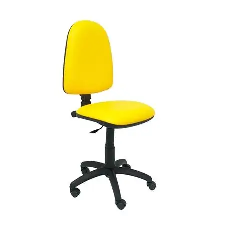 (04CPSPV26) PIQUERAS Y CRESPO SILLA AYNA GIRATORIA C. PERMANENTE TAPIZADO SIMILPIEL AMARILLO