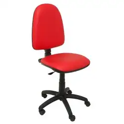 (04CPSPV79N) PIQUERAS Y CRESPO SILLA AYNA GIRATORIA C. PERMANENTE TAPIZADO SIMILPIEL ROJO