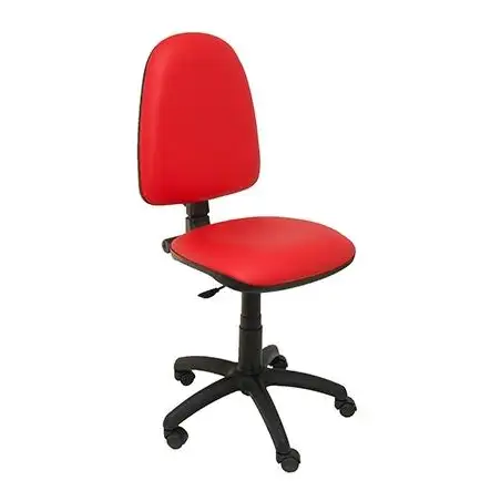 (04CPSPV79N) PIQUERAS Y CRESPO SILLA AYNA GIRATORIA C. PERMANENTE TAPIZADO SIMILPIEL ROJO