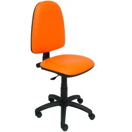 (04CPSPV83) PIQUERAS Y CRESPO SILLA AYNA GIRATORIA C. PERMANENTE TAPIZADO SIMILPIEL NARANJA