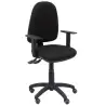 (04SBALI840B10RP) PIQUERAS Y CRESPO SILLA AYNA GIRATORIA ASINCRO BRAZOS REGULABLES RUEDAS PARQUÉ TEJIDO BALI NEGRO