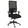 (10SBALI840SC) PIQUERAS Y CRESPO SILLA HORNA GIRATORIA SINCRO BRAZOS REG. RESPALDO MALLA ASIENTO TEJIDO BALI NEGRO