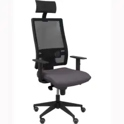 (10SM840B600B10CRPC) PIQUERAS Y CRESPO SILLA HORNA GIRATORIA SINCRO BRAZOS REG. CABECERO RESPALDO MALLA NEGRO ASIENTO TEJIDO ...