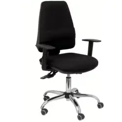 (14ASB840B1D056G) PIQUERAS Y CRESPO SILLA ELCHE GIRATORIA ASINCRO 24H BRAZOS REG. REFUERZO LUMBAR TEJIDO BALI NEGRO