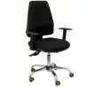 (14ASB840B1D056G) PIQUERAS Y CRESPO SILLA ELCHE GIRATORIA ASINCRO 24H BRAZOS REG. REFUERZO LUMBAR TEJIDO BALI NEGRO