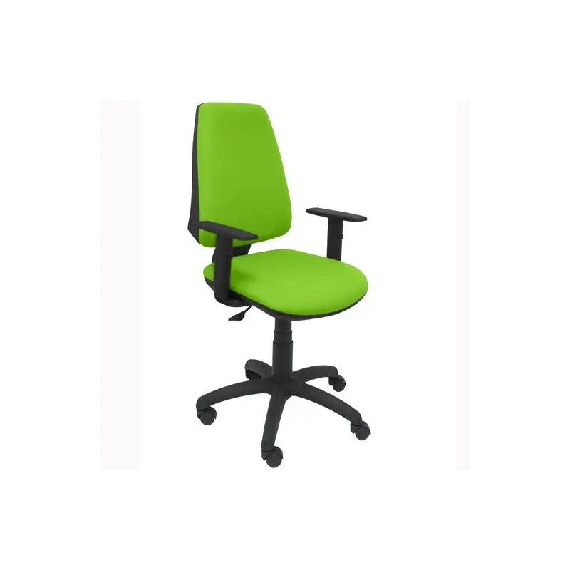 (14CPBALI22B10) PIQUERAS Y CRESPO SILLA ELCHE GIRATORIA C.PERMANENTE BRAZOS REGULABLES TEJIDO BALI VERDE PISTACHO
