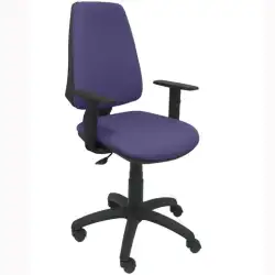 (14CPBALI261B10) PIQUERAS Y CRESPO SILLA ELCHE GIRATORIA C.PERMANENTE BRAZOS REGULABLES TEJIDO BALI AZUL CLARO