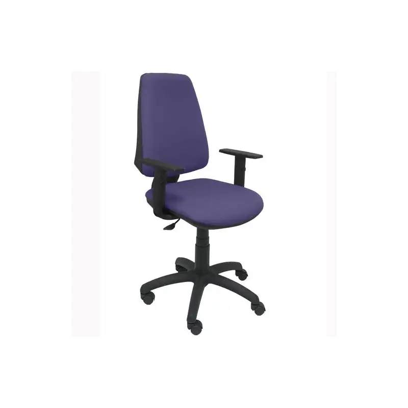(14CPBALI261B10) PIQUERAS Y CRESPO SILLA ELCHE GIRATORIA C.PERMANENTE BRAZOS REGULABLES TEJIDO BALI AZUL CLARO