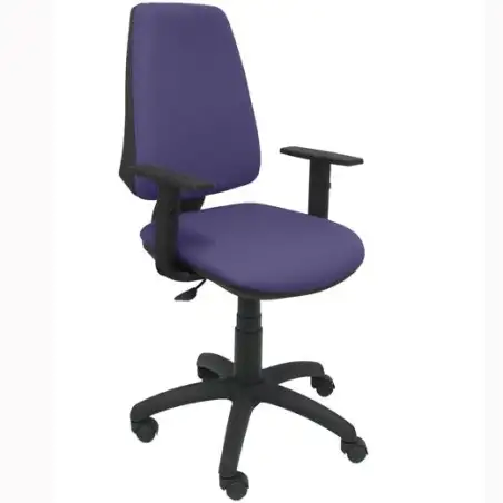(14CPBALI261B10) PIQUERAS Y CRESPO SILLA ELCHE GIRATORIA C.PERMANENTE BRAZOS REGULABLES TEJIDO BALI AZUL CLARO