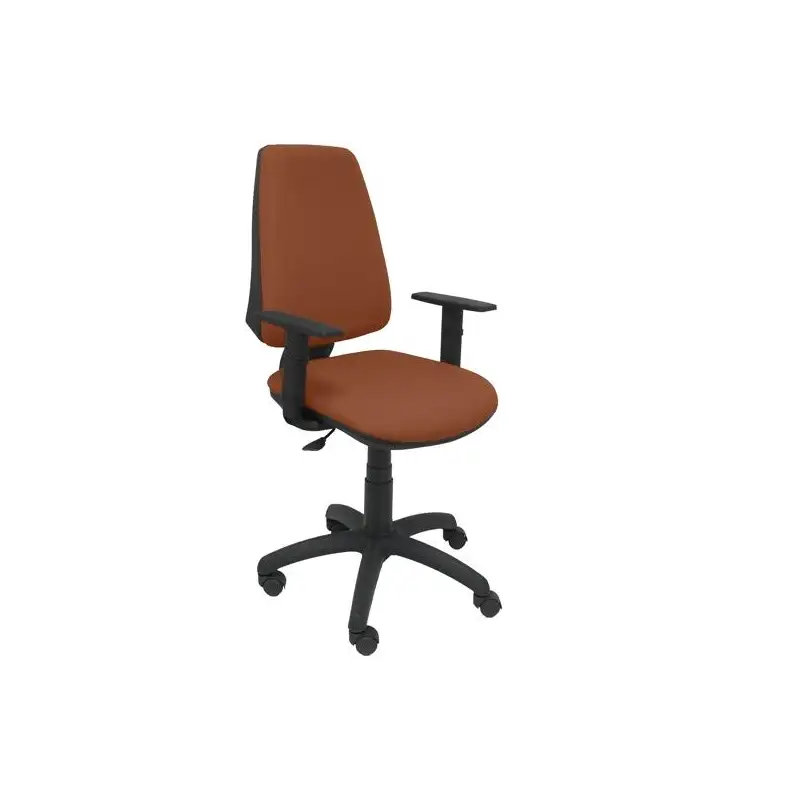 (14CPBALI363B10) PIQUERAS Y CRESPO SILLA ELCHE GIRATORIAQ C.PERMANENTE BRAZOS REG. TEJIDO BALI MARRÓN