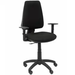 (14CPBALI840B10) PIQUERAS Y CRESPO SILLA ELCHE GIRATORIA C.PERMANENTE BRAZOS REGULABLES TEJIDO BALI NEGRO