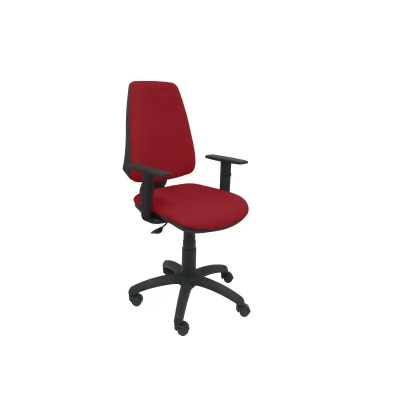 (14CPBALI933B10) PIQUERAS Y CRESPO SILLA ELCHE C.PERMANENTE BRAZOS REGULABLES TEJIDO BALI GRANATE