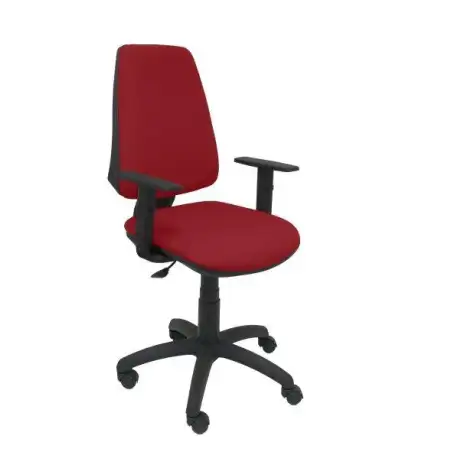(14CPBALI933B10) PIQUERAS Y CRESPO SILLA ELCHE C.PERMANENTE BRAZOS REGULABLES TEJIDO BALI GRANATE