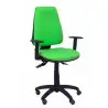 (14SBALI22B10RP) PIQUERAS Y CRESPO SILLA ELCHE GIRATORIA ASINCRO BRAZOS REG. RUEDAS DE PARQUÉ TEJIDO BALI VERDE PISTACHO