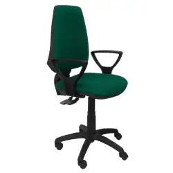 (14SBALI456BGOLF) PIQUERAS Y CRESPO SILLA ELCHE GIRATORIA C.PERMANENTE BRAZOS FIJOS TEJIDO BALI VERDE ESMERALDA