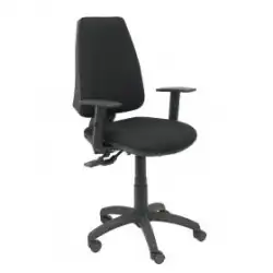 (14SBALI840B10) PIQUERAS Y CRESPO SILLA ELCHE GIRATORIA ASINCRO BRAZOS REGULABLES TEJIDO BALI NEGRO